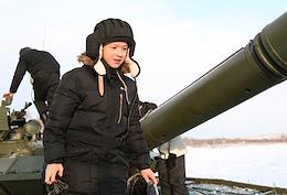 Federal charitable program 'Christmas tree of desires'. Fulfillment of the desire of 10-year-old Kamil Petrov from Naberezhnye Chelny to ride a real tank, which was fulfilled by the President of Tatarstan Rustam Minnikhanov.