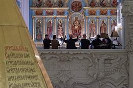 Holy Resurrection New Jerusalem Stavropegic Monastery. Resurrection Cathedral. Christmas matins. Night liturgy.
