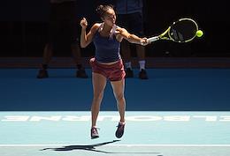 Tennis training at the Australian Open.