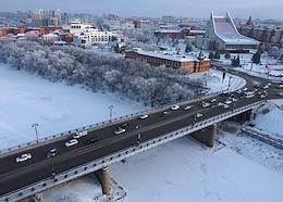Views of winter Omsk.