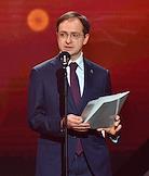 Торжественная церемония вручения национальной кинопремии России 'Золотой Орел' в 1-м павильоне киноконцерна 'Мосфильм'.