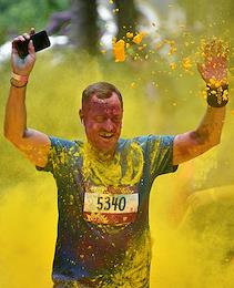 'Colorful run' around the territory of the Olympic complex 'Luzhniki'.