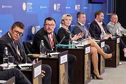 XXV St. Petersburg International Economic Forum (SPIEF) 2022 at the Expoforum Convention and Exhibition Center (CEC).