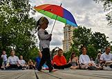 International Day of Yoga in Muzeon Park.