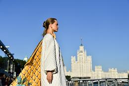 Moscow Fashion Week in Zaryadye Park.