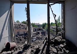 The situation in Panteilemonovka, Gorlovsky district, Donetsk People's Republic.