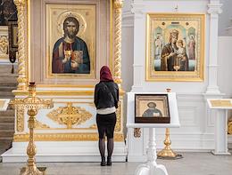 Prayer service at the beginning of the school year in the Smolny Resurrection Cathedral.