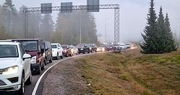 Situation at the Russian-Finnish border crossing point Vaalimaa.