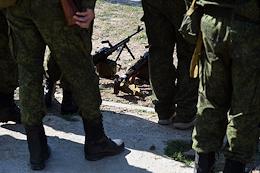 A course of training and combat coordination of units for mobilized citizens of Sevastopol and Crimea at the Black Sea Fleet training ground before being sent to the zone of a special military operation.