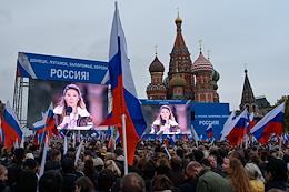 A rally-concert in support of the results of the referendums held in the republics of Donbass and in the liberated territories on Red Square.